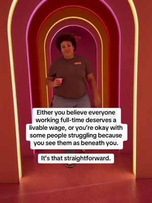 Everyone working full-time deserves a #livablewage to afford basic necessities and live with dignity. Denying this upholds harmful capitalist myths that prioritize profit over people and perpetuate #inequality. Our country has the resources to ensure everyone thrives, and comparing us to less fortunate nations is no excuse. If we can do better for our people, we must. #left 