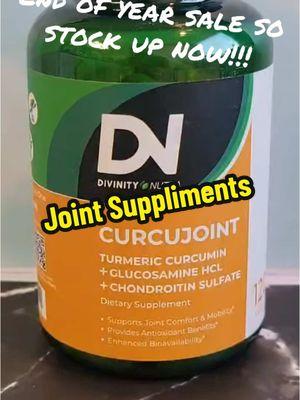 DN Joint Supplement with Turmeric Curcumin, Glucosamine, Chondroitin, Joint Mobility & Discomfort Relief and Inflammatory Response, 120 Caps, Divinity Nutra Sold by HL Healthy Life #hlhealthylife #endofyearsale #SelfCare #jointcare #jointsupplements #jointsupplement #divinitynutra #tumeric #glucosamine #discomfortrelief 