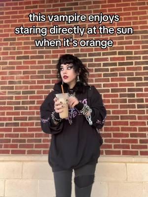 no i did not see nosferatu i cannot handle the movie theaters #sunset #winter #wintersun #coldweatheroutfit #vampire #goth #gothic