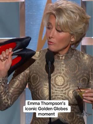 Everyone’s talking about that Emma Thompson scene in Love, Actually this time of year but we’ll never get over *this* iconic Emma moment. 🤩 #emmathompson #goldenglobes #awardshow #redcarpet #fashion #tv #cbs 