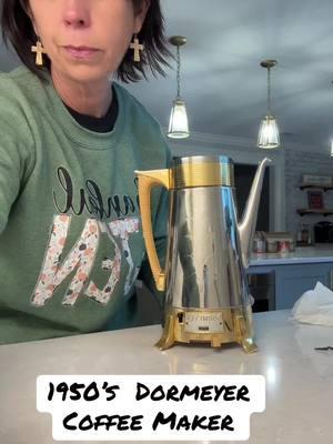 HUGE Vintage Find 1950’s Dormeyer Golden Goddess Percolator Coffee Maker #vintage #vintagecoffeemaker #dormeyer #percolator #coffee #goldengoddess #vintagefind #thinkifoundajewel #over50 #over40 #fyp