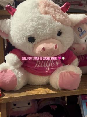 the cutest pink cow 🥹🥹🩷🐮 #crackerbarrel #cows #pink #cowplushie #fyp #western #cowprint #plushies 