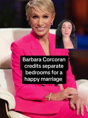 Barbara Corcoran says separate bedrooms are her secret to staying in a happy marriage for 35 years. #barbaracorcoran #sharktank #camerondiaz #carsondaly #marriage #marriageadvice #relationshipadvice #success #successtips #Fortune #advice #business 