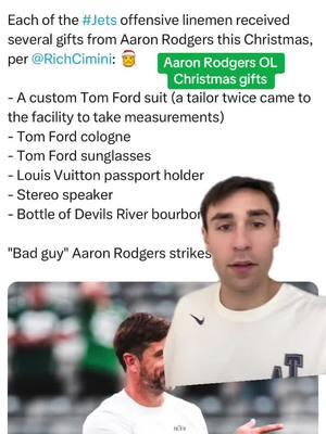 What do you think of Aaron Rodgers gifts to his offensive line? 🤔 #foryoupage #bettingtiktok #nfl #football #jets #newyork 