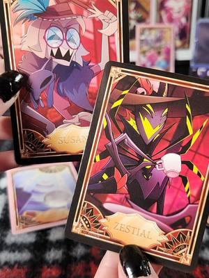 Yes we are still hunting for our deer man 🦌 (seller: Dragonite Delivers 2018)  @Bluemoon🍉  #hazbinhotel #fyp #hazbinhotelmerch #unboxing #fandom #tradingcards #hazbinhotelcards 