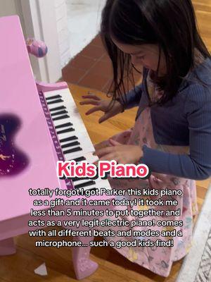 #christmasgifts that I totally forgot I ordered keep coming in the mail 😂😂 Parker was excited about this #piano though!! we love - super legit for the affordable price!! #kids #kidsoftiktok #kidsgifts #kidstoys #electricpiano 