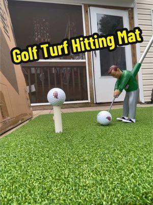 Golf Turf Mat for your backyard golf nets or indoor driving range projectors #golf #golfpractice #TikTokShop #turfgrass #goprosports 