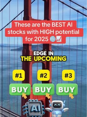 These are our FAVORITE AI stocks for 2025 📈✅ You don’t want to miss some of these gems in the market because they all have MASSIVE potential to explode even higher into the new year 😁📈… STAY INFORMED HERE 🤝✅ #stocks #stockmarket #stockstowatch #stockstobuy #stockmarkettips #investing #stocktok #optionstrading #pennystocks #stocksforbeginners #trading #ai 