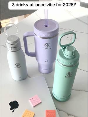 When your winter arc is 3-beverages-at-once to hit your 2025 wellness goals. Because one drink is never enough. Sip, slay, repeat. 💦Actives bottle for your water 🍓Tumbler for your smoothies 🍵Traveler Mug for hot matcha #takeya #tumbler #tumblergirl #beveragegirlies #beveragegirl #wellness #wellnessgoals #winterarc