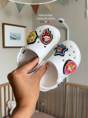 paw patrol crocs for my toddler 🥹 🔗’s in my Ltk! 🐾 #toddlersoftiktok #MomsofTikTok #toddlercrocs #babycrocs #crocs #babygirl #toddlershoes #babymusthaves #babyshoes #toddlermusthaves #pawpatrol #jibbitz @Crocs @pawpatrol 