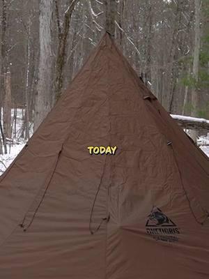 #camping #hottent #michigan #wintercamping #winter