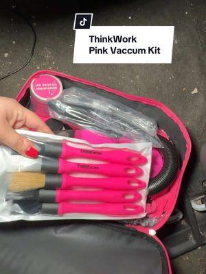 This pink vacuum kit has ALL the essentials to tackle the nastiest messes! 💕 Small, powerful, and super easy to use!  #momcar #minivanmom #momsuv #momhacks #newmomcar #carwashhack #cleaningtok 