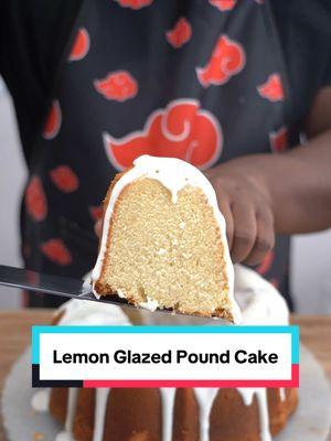 Lemon Glazed Pound Cake! So Moist, Delicious & Perfect For The Holidays! Full Grocery List Below!  🚨Grocery List🚨 - Sugar - Flour - Buttermilk - Vanilla Bean Paste - Baking Powder - Salt - Eggs - Butter - Bakers Joy - Lemon - Heavy Cream - Powdered Sugar #atlchefd #poundcake #desserts #DessertRecipes #holidaydessert 