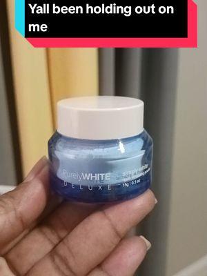 PurelyWhite teeth whitening powder is like a mint bomb going off in your mouth.  I love it! #purelywhitedeluxe #whiterteeth #60plus #over60tiktok #oralhygiene #simplywhite 