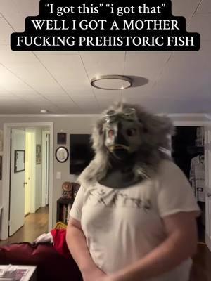 I got more ofc, BUT FISH #ajr #ajrbrothers #furry #fursuit #dinomask #christmas #fish #dead #prehistoric #dunkleosteus 