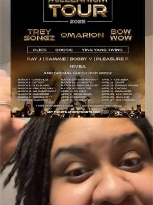 Replying to @EU_ReadMyBook Thankful to have attended the very first Millenium tour. 🤍 #bowwow #bow #drake #rapbeef #treysongz #rapbeef #boosiebadazz #boosie #omarion #b2k #razb #rickross #plies #tour #bowardwoward #music #tour #musictour #milleniumtour #millenium 