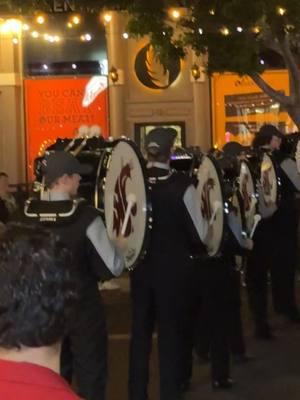 WSU out in Gaslamp last night. Go Cougs! #wsu #washingtonstate #sandiego #gocougs #marchingband #fyp 