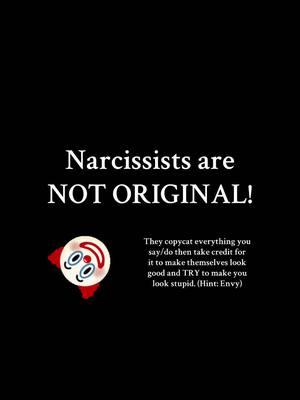 Narcissists are NOT ORIGINAL. Ever notice the things they say/do sound familiar? LOL - envy causes a person to obsess about you so they can benefit off your character by copycatting/mirroring you. Their character doesnt reap benefits like you so they gotta attempt to be someone else. #mamaxcruz #dsdcoaching #spiritualitytoday #spiritualt0k #narcissismtoday #narct0k #narcissisticabuse #narcissisticabuserecovery #narcissism #copycats #mirroring #identitytheft 