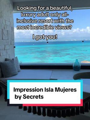 This is one of the most aesthetically pleasing all-inclusive resorts I have ever stayed at. It is BEAUTIFUL. Impression Isla Mujeres has some of the best views in all of Cancun, and has some incredible food as well! #allinclusiveresort #traveladvisor #impressionislamujeres #islamujeres #cancun #mexico 