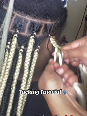 It definitely takes a lil longer but its pretty easy! #africanbraiders #africanbraids #tuckinghair #tuckingtutorial #tuckinghairtutorial #howtotuckhair #houstonhairstylist #houstonbraider #houstonbraids #knotlessbraids #houstonknotlessbraids #stitchbraids #houstonstitchbraids #bohobraids #houstonbohobraids #fyp #foryou 