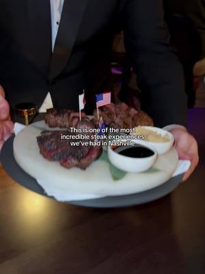 This has to be one of the most incredible steak experiences we’ve had in Nashville. LET’S GET INTO IT.🥩 Jeff Ruby’s Steakhouse is a renowned high-end dining experience known for its impeccable service, opulent decor, and top-tier steaks and seafood. Founded by Jeff Ruby in 1981, the brand reflects Ruby’s philosophy of creating a luxurious atmosphere inspired by the glamorous steakhouses of old Hollywood.  In addition to USDA Prime steaks, guests can enjoy signature sushi, fresh seafood, and indulgent desserts like the Ruby Vuitton. The Nashville location, opened in 2016, carries on this legacy with its vibrant atmosphere, live entertainment, and dedication to excellence. Nashvillians are drawn to Jeff Ruby’s for special occasions, the upscale vibe, and the chance to indulge in a culinary experience that blends sophistication with Southern hospitality. We got to try: • Fresh Oysters from the Raw Bar • The Godfather Roll • Crab Cake with Remoulade • The Wagyu Flight - this was incredible • Jeff Ruby’s Macaroni & Cheese • The Ruby Vuitton More info on the Wagyu Flight - Jeff Ruby’s Wagyu Flight offers a luxurious tasting experience featuring a selection of the finest Wagyu beef cuts from around the world, highlighting their rich marbling. More info on the Ruby Vuitton - The Ruby Vuitton is a decadent dessert crafted to resemble a Louis Vuitton handbag, featuring layers of strawberry mousse, French vanilla cake, shortbread crunch, and milk chocolate-passion fruit ganache. This is definitely an experience for a special night out, celebration, date night, or any special occasion for that matter. If you go, let them know we sent you! 😋 #nashville #nashvillerestaurants #jeffrubys #steak #nashvilleeats #nashvillefood #nashvillebars #nashvilleinfluencer #foodblogger #travel 