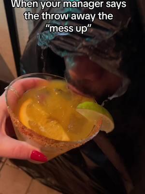 Then the manager says to throw away the “mess up” #bartending #bartendinglife #bar #bartock #viralvideo 