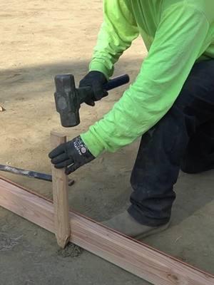 How To Drive Stakes For Concrete Like a Pro! Check us out on YouTube! #bestinthewest #westcoastcustomconcrete #concrete #cement #concreteskills #homeimprovement #concretecontractor #contractor #master #skill #pro #satisfying #amazing #skilledtrades #concreteconstruction #concretefinishing #finishingconcrete #besttools #tools #concretetools #concreteforming #drivingstakes #hammer #nail #stringline