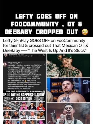 Lefty speaks on the FooCommunity list with That Mexican OT & DeeBaby 😳 #leftygunplay #floridafoos #mexicantiktok #longervideos #fyp 