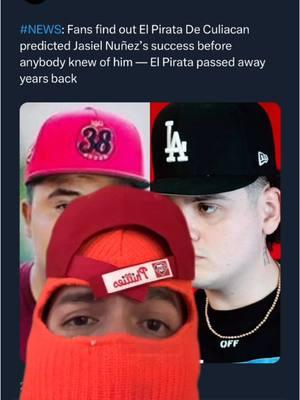 Fans find out beloved Mexican influencer, El Pirata De Culiacan predicted Peso Pluma’s artist, Jasiel Nuñez’s success a long time ago. El Pirata posted about him in 2017, long before he was known or even signed to Double P Records. El Pirata also even posted a video of Jasiel singing sierreño music. If you guys didn’t know Pirata passed away long ago. #elpiratadeculican #elpirata #jasielnuñez #pesopluma💯👹 #44vato 