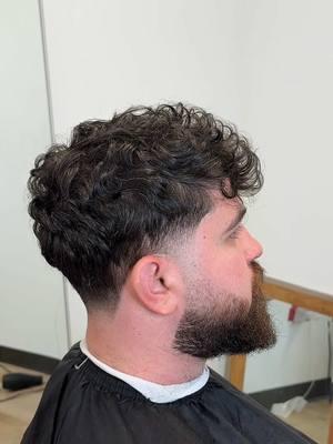 Taper fade hairstyle  Houston barber  #houstonbarber #haircut #barber #houstonhairstylist #asianbarber #curlyhair #taper #midtaper #fringe 