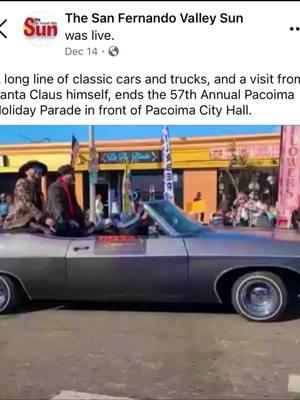 TIERRA - The Legacy Continues Cruizin’ through the Holidays “TOGETHER” ❄️ this is a Repost from The San Fernando Valley Sun • A long line of classic cars and trucks, and a visit from Santa Claus himself, ends the 57th Annual Pacoima Holiday Parade in front of Pacoima City Hall.  #CityNightsTour #Winter   2024 #PacoimaHolidayParade   #TIERRA #TheLegacyContinues #TOGETHER   #WeAreTierra #TrueLegacy #SalasBrothersLegacy #RudySalasLegacy #SteveSalasLegacy  #SalasBrothersTIERRA #TIERRAMUSIC #TIERRABAND #MEMORIES #LATINLEGENDS #CHICANOSOUL #THESALASBROTHERS #RUDYSALASTIERRA #STEVESALASTIERRA   #RudySalas #SteveSalas  #TIERRAFAMILY #TIERRAFAMILIA #OriginalTierra #TrueTierraHistory #TIERRAHistory #THISISTIERRA #TIERRAPorVida  #TIERRATheLegacyContinues #TIERRALegacy  #ChicanoMusic #Chicano #Chicana  David Salas Daphee Salas Rita Salas Steve Salas Legacy Richard Salas Mary Alcantar Robert Salas @DAPHEE MUSIC  @J.P. Hurtado  