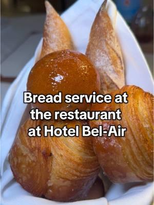 Bread service at @Hotel Bel-Air #hotelbelair #breadservice #finedining 