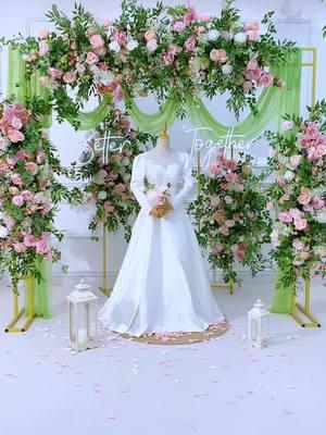 Wedding Backdrop Decor Pink Rose With Greenery Flower Arrangement A8871  #weddingdecoration #flowers #rose #eventdecor #diyflowers #wedding #arch #weddingbackdropideas #eventdecorations #partyplanning #weddingdecor #artificialflower #weddingdecor #weddingplanneritaly #outdoorweddingdecor