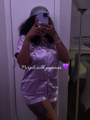 Obsessed 😍😍💜💜💜 #silkpajamas #silkpjs #silkpajamaset #pajamaset #prettypajamas #purple #purpleheart #holidayhaul #fypシ゚viral #fypシ゚viral #TikTokShop #night #comfypajamas #comfypjset 