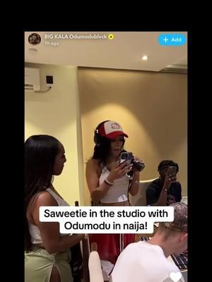 Saweetie in the studio with  Odumodu in naija! #saweetie #odumodublvck #naija 