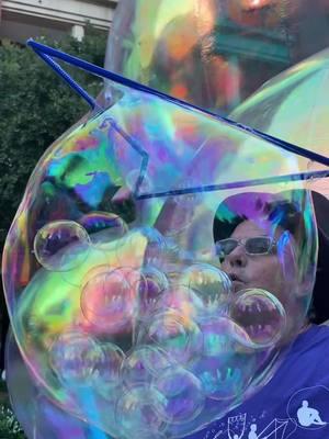 Bubbles inside of bubbles! #bubbles #soapbubbles #bubblelove #fyp #giantbubbles #soapbubblecircus #bubbleology #bubbleentertainment 