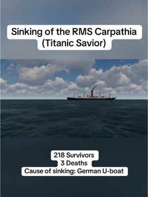 What happened to the RMS Carpathia?  Simulation Credit: Blue Star Line YT  . . . #fyp #rmstitanic #shipwreck #ww2 #history #atlanticocean 