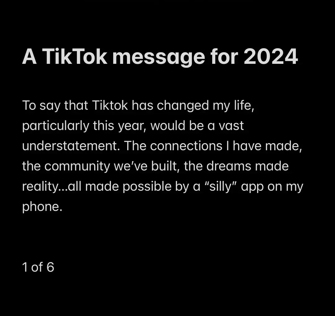 A few words about this app, as the year comes to a close and we face an uncertain future. #savetiktok #itmatters 