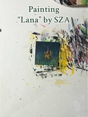 Watch me paint “Lana” by SZA on the tiniest 1-in canvas  #acrylicpainting #sza #lana #miniaturepainting #tinyart 