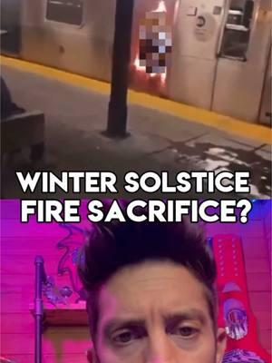 A woman was burned alive on the New York subway during the Winter Solstice.  Fire sacrifices occur during the solstice to pay homage to the sun and to encourage the sun to return for the new year. #sacrificed #wintersolstice #setonfire #burned #news 