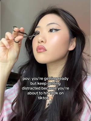 casually achieving one of my biggest goals while putting on mascara😭 #contentcreator #100k #100kfollowers #tiktoker #influencer #goal #goalachieved #girlhood #relatable #success #foryou 