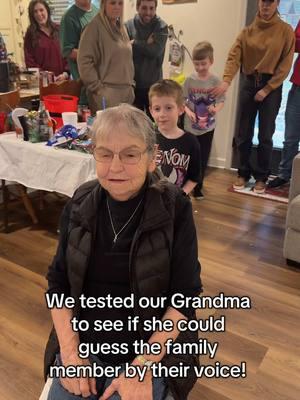 We tested our Grandma to see if she could guess the family member by their voice! 🤣🤣🤣 #grandparents #grandkids #grandma #funnygranny #funnygrandma #heygranny #heygrandmachallenge #heygrandma #funny #fyp #arkansas #trend 