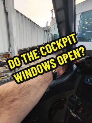 Yes we can open a window in the cockpit.  #Airline #travel #Airlinepilot #airtravel #airplane 