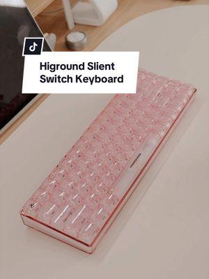 I’ve never had a silent switch keyboard before and it’s different 😱 Unbox and test out the @Higround Clear Rose Quartz Base 65 Keyboard (Slient Glacier Switch) with me! 😍 #higround #higroundkeyboard #slientswitch #keyboard #keyboardasmr #mechanicalkeyboard #pinkkeyboard #clearkeyboard #desksetup #deskaccessories #deskaesthetic #deskspace 