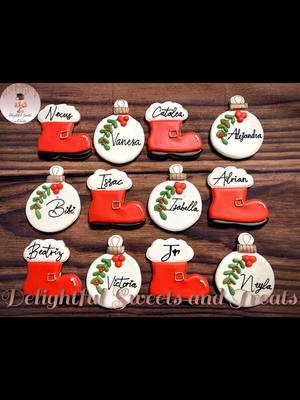 Imagine someone ordering a cookie with yo ur name 🎄🎁.  If you got one you are a special family member 😮‍💨.  #katytx #katytxbaker #homebaker #homebakery #homebakerybusiness #mujeremprendedora #reposteria #baker #creatorsearchinsights #delightfulsweetsandtreats #katytxhomebaker #customcookies #sugarcookies #christmas #christmascookies 