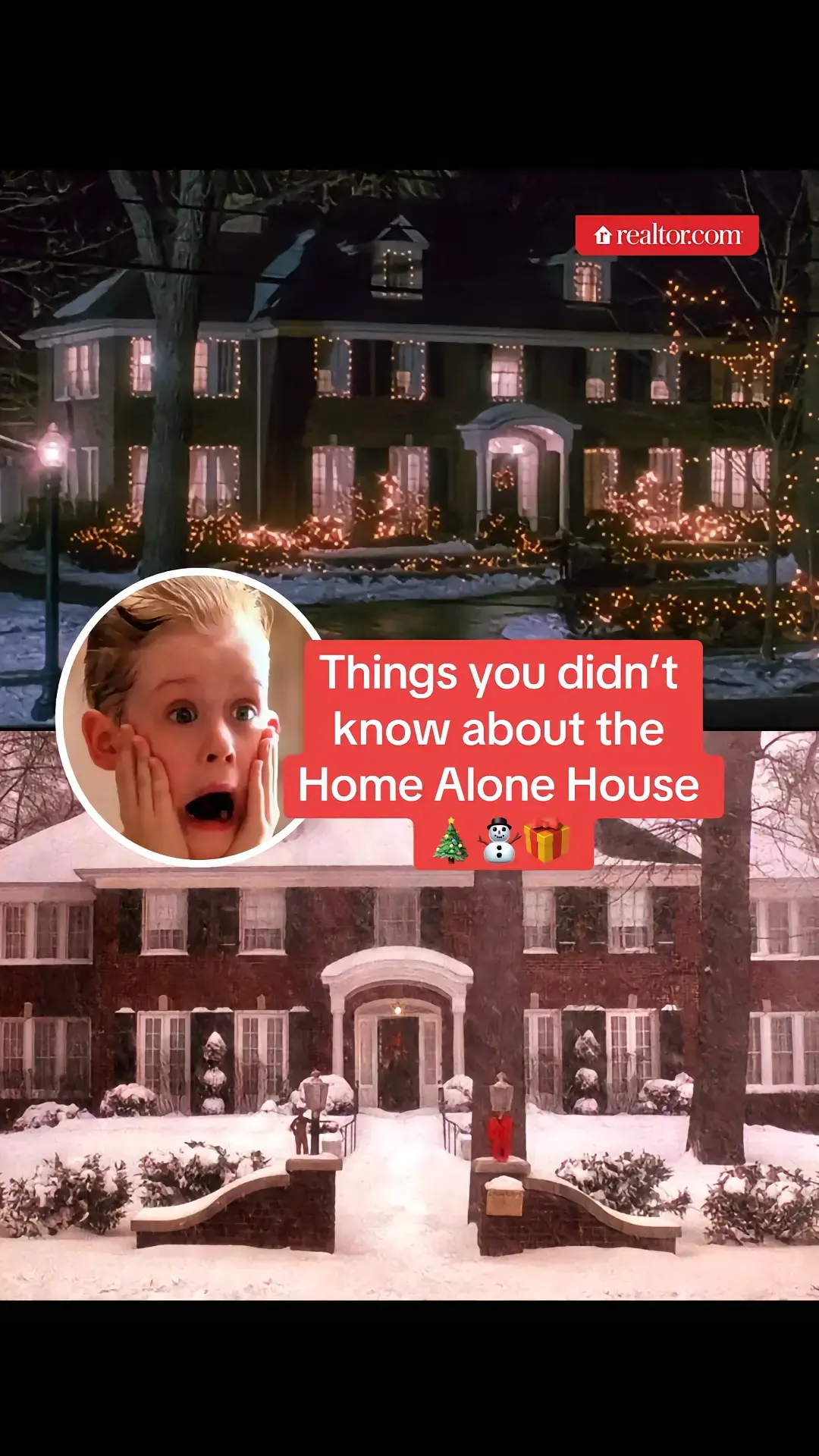 fun facts about the iconic home alone house #homealone #christmasmovie #christmas #holiday #winter #realestate #winnetka #illinois 