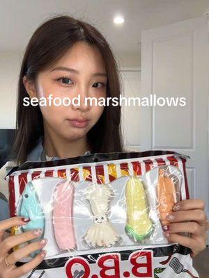 🐟🌭🦑🌽🦐#seafoodmarshmallow #bbqmarshmallows #marshmallowmukbang #nobrand #viralfoods #fruitmarshmallows #노브랜드 #마시멜로우 