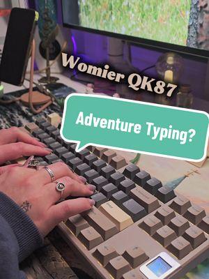 Idk if "adventure typing asmr" is a thing... or even something anyone wants... but I kinda wanna make it a thing lol @womierofficial  #keebtok #keyboardasmr #asmr #mechanicalkeyboard #adventuretyping #typing #rpg #gaminggear #keyboard #keeb #GamingSetup #pcgaming #pcsetup #pcgamer #womier #desksetup #neutralaesthetic #natureaesthetic #keyboards #brownaesthetic #asmrtiktoks #asmrtyping #typingsounds #typingasmr #asmrkeyboard #fantasyadventure #rpggames #toptierdecember #techtok 