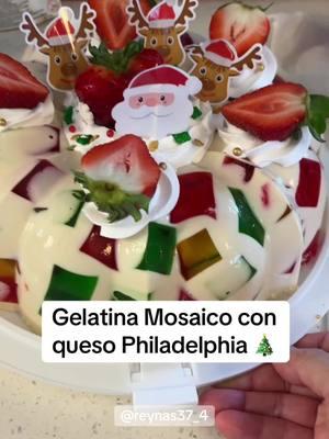 Gelatina de mosaico con queso Philadelphia #gelatina #dagri #mosaico #creamcheese #christmas #ventas #postres