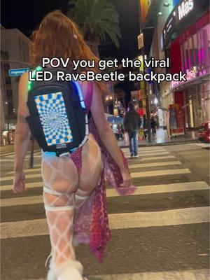 I’m never taking this off 🤭 @RaveBeetle #ravetok #festivalfashion #ledbackpack #fyp #viral 